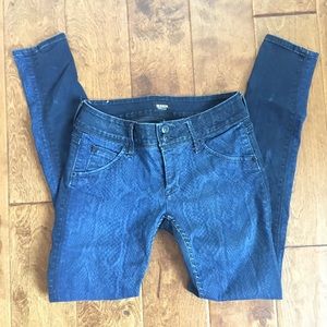 HUDSON jeans - sz 26 blue snakeskin